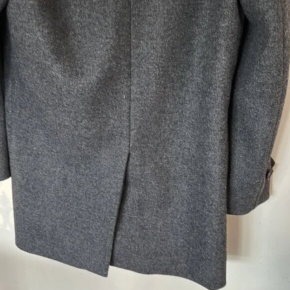 OVADIA & SONS Wool Top Coat classic Gray hooded size M made in the USA - Picture 8 of 12